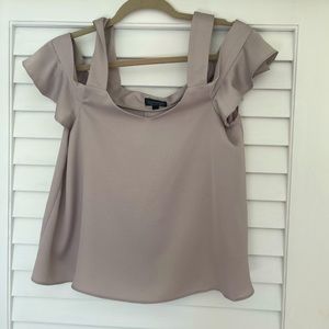 TOPSHOP Grey satin blouse